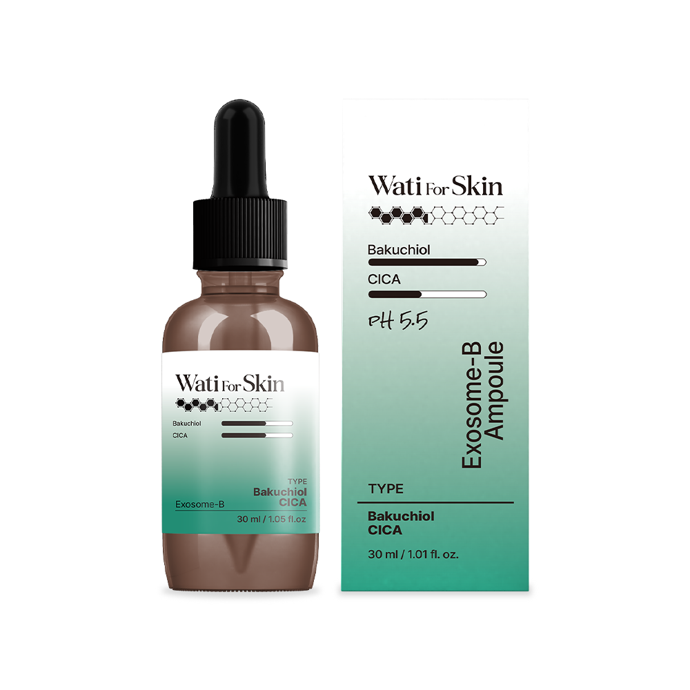 Антивозрастная сыворотка с бакучиолом, экзосомами и центеллой, 30мл, Wati For Skin